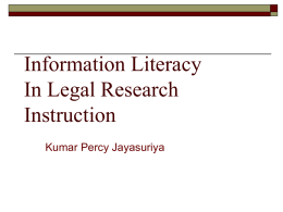Information Literacy in Law