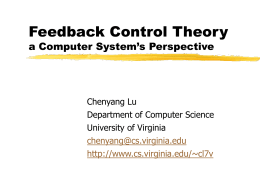 Feedback Control Theory from a Computer System …