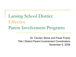 2007 Lansing School District Strategic Advisory Committee