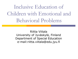Children with emotional and behavioural problems at