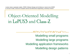 Object-Oriented Modelling in Class-Z