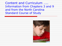 Chapter 3 Content, Learners, and Context