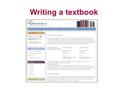 Writing a textbook - CAD Resources and Louis Gary Lamit