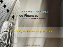 Congreso Nacional de Finanzas Barcelona, 31 de marzo de …