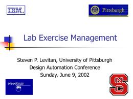 Lab Exercise Management - Pennsylvania State University