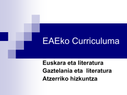EAEko Curriculuma