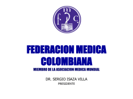 FEDERACION MEDICA COLOMBIANA