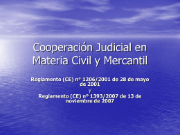 Judicial Cooperation in Civil and Commercial Matters