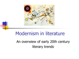 Modernism in literature