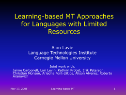 Automatic Rule Learning for Resource Limited MT