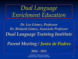 Bilingual Education - Lake Travis ISD / Overview