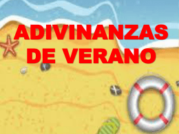 ADIVINANZAS DE VERANO