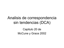 Analisis de correspondencia sin tendencias (DCA)