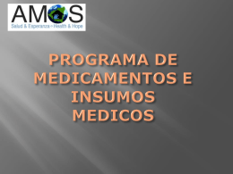 PROGRAMA DE MEDICAMENTOS E INSUMOS MEDICOS.