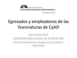 Egresados y empleadores de las licenciaturas de CyAD