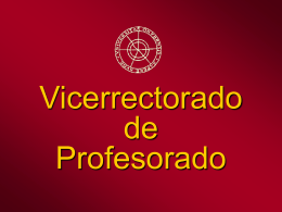 Vicerrectorado de Profesorado