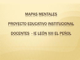 Mapas mentales proyecto educativo institucional