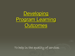 Student Learning Outcomes - Los Angeles Mission College