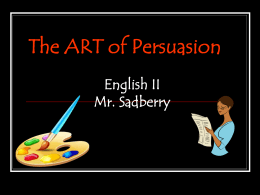 Persuasive Writing - Henry County School District