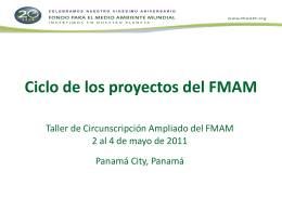 Ciclo de los proyectos del FMAM