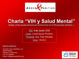 Charla “VIH y Salud Mental”