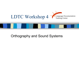 LDTC Workshop 1