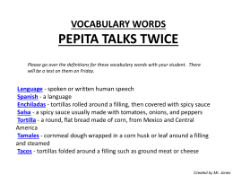 VOCABULARY WORDS-PEPITA TALKS TWICE