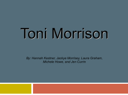 Toni Morrison - PowerPoint Presentation