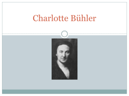 Charlotte Buehler - TU Organizations on the web