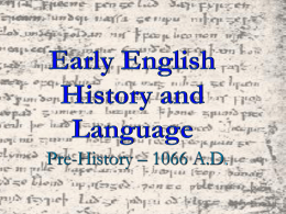 Anglo-Saxon & Old English History and Literature