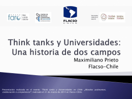 Think tanks y Universidades: Una historia de dos campos