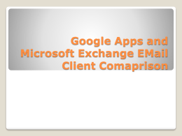 Google Apps and Microsoft Exchange EMail Client …