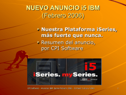 NUEVO ANUNCIO i5 IBM (Feb 2006)