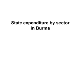 Figure 15: State expenditure by sector in Burma