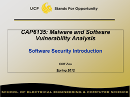 Software Security Introduction (PowerPoint)