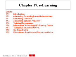 Chapter 17, e-Learning - Internet Entrepreneurship