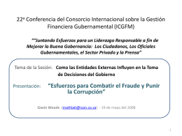 22nd International Consortium on Governmental Financial