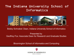 The Future of Information Technology and The Indiana