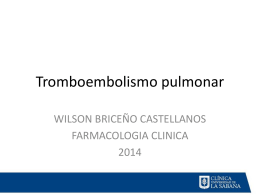 Tromboembolismo pulmonar - clinicalevidence [licensed …