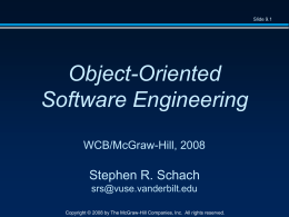 Object-Oriented and Classical Software Engineering …