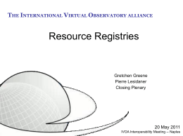Resource Registries