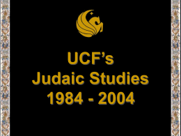 UCF’s Judaic Studies 1984