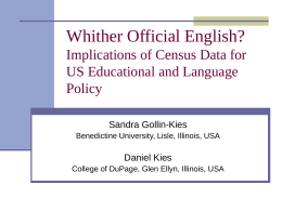 Whither Official English? Implications of Census Data for