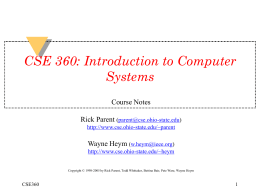 CIS 360: Introduction to Computer Systems