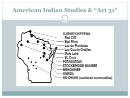 American Indian Studies & Act 31