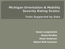 Michigan Orientation & Mobility Severity Rating Scales