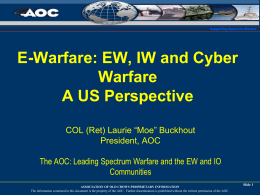 E-Warfare: EW, IW and Cyber Warfare