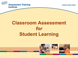 Classroom Assessment for Student Learning: