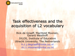 Task effects on the acquisition of L2 vocabulary
