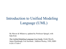 Intro to UML